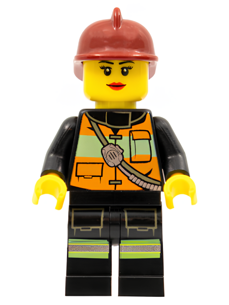 Минифигурка Lego Fire - Reflective Stripe Vest with Pockets and Shoulder Strap cty0470 U